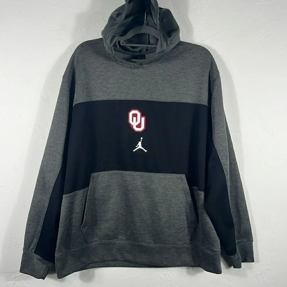 🔥🔥 Vintage OKLAHOMA SOONERS Nike Jordan Brand HOODIE Sweatshirt XL - PERFECT‎